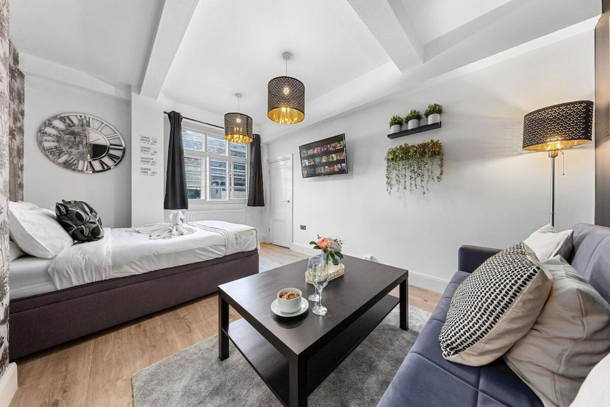 Central London Luxury, Relaxing Apartment! 2 Mins From Paddington Station! Pokoj fotografie
